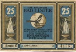Elster (Bad) - Sparkasse - -- - 25 Pfennig
