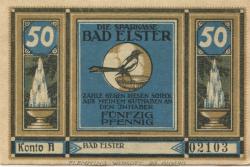 Elster (Bad) - Sparkasse - -- - 50 Pfennig