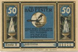Elster (Bad) - Sparkasse - -- - 50 Pfennig