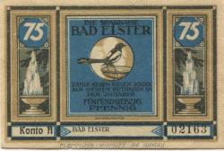 Elster (Bad) - Sparkasse - -- - 75 Pfennig