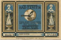 Elster (Bad) - Sparkasse - -- - 2 Mark