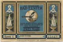 Elster (Bad) - Sparkasse - -- - 2 Mark