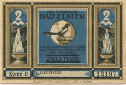 Elster (Bad) - Sparkasse - -- - 2 Mark