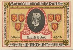 Emden - Sozialdemokratische Partei Deutschland - 9.11.1921 - 50 Pfennig