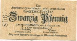 Emmendingen - Stadt - 1.8.1917 - 20 Pfennig