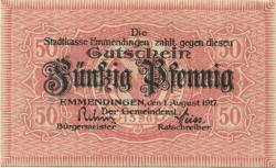 Emmendingen - Stadt - 1.8.1917 - 50 Pfennig