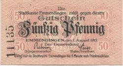 Emmendingen - Stadt - 1.8.1917 - 50 Pfennig