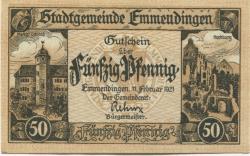 Emmendingen - Stadt - 11.2.1921 - 50 Pfennig