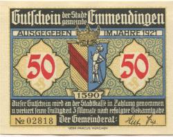 Emmendingen - Stadt - 1921 - 50 Pfennig
