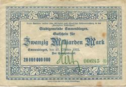 Emmendingen - Stadt - 27.10.1923 - 20 Milliarden Mark