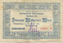 Emmendingen - Stadt - 27.10.1923 - 20 Milliarden Mark