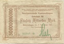 Emmendingen - Stadt - 3.11.1923 - 50 Milliarden Mark