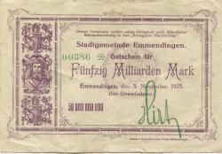 Emmendingen - Stadt - 3.11.1923 - 50 Milliarden Mark