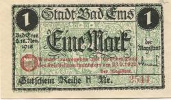 Ems (Bad) - Stadt - 23.9.1922 - 1 Mark