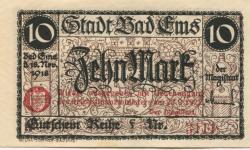 Ems (Bad) - Stadt - 23.9.1922 - 10 Mark