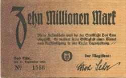 Ems (Bad) - Stadt - 15.9.1923 - 10 Millionen Mark