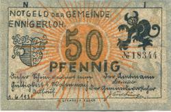 Ennigerloh - Gemeinde - 1.6.1921 - 50 Pfennig