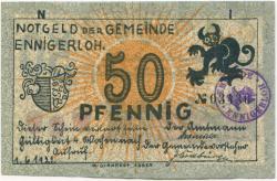 Ennigerloh - Gemeinde - 1.6.1921 - 50 Pfennig