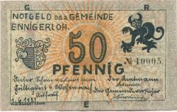 Ennigerloh - Gemeinde - 1.6.1921 - 50 Pfennig 