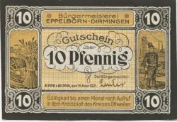 Eppelborn-Dirmingen - Bürgermeisterei - 15.2.1921 - 10 Pfennig