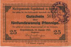 Ergoldsbach - Marktgemeinde - 15.1.1917 - 25 Pfennig