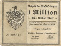 Erlangen - Stadt - 15.8.1923 - 1 Million Mark