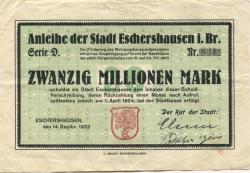 Eschershausen - Stadt - 14.9.1923 - 20 Millionen Mark