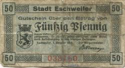 Eschweiler - Stadt - 1.10.1918 - 50 Pfennig