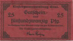Ettal - Klostergut - - 31.12.1917 - 25 Pfennig