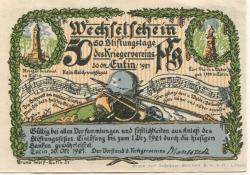 Eutin - Kriegerverein - 30.10.1921 - 1.12.1921 - 50 Pfennig 