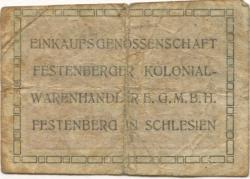 Festenberg (heute: PL-Twardogora) - Einkaufsgenossenschaft Festenberger Kolonialwarenhändler eGmbH - -- - 50 Pfennig 