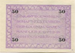 Festenberg (heute: PL-Twardogora) - Einkaufsgenossenschaft Festenberger Kolonialwarenhändler eGmbH - -- - 50 Pfennig 