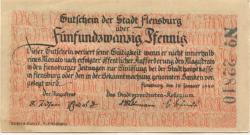 Flensburg - Stadt - 16.1.1920 - 25 Pfennig 