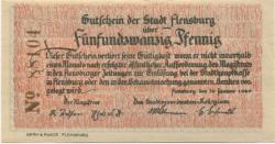 Flensburg - Stadt - 16.1.1920 - 25 Pfennig
