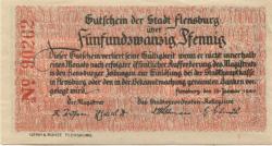 Flensburg - Stadt - 16.1.1920 - 25 Pfennig 