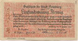 Flensburg - Stadt - 16.1.1920 - 25 Pfennig 