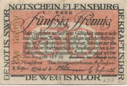 Flensburg - Stadt - 16.1.1920 - 50 Pfennig 