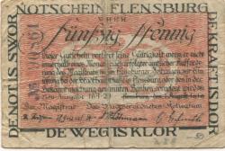 Flensburg - Stadt - 16.1.1920 - 50 Pfennig 