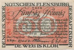 Flensburg - Stadt - 16.1.1920 - 50 Pfennig 