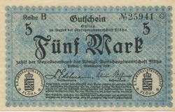 Flöha - Amtshauptmannschaft -  1.11.1918 - 5 Mark 