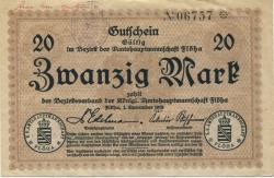 Flöha - Amtshauptmannschaft -  1.11.1918 - 20 Mark 