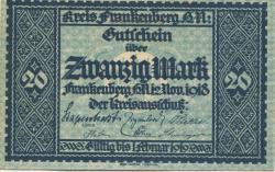 Frankenberg - Kreis - 12.11.1918 - 1.2.1919 - 20 Mark 