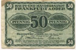 Frankfurt - Stadt - 23.4.1917 - 50 Pfennig 