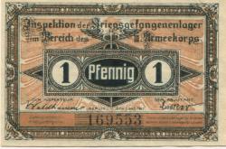 Frankfurt - Inspektion der Kriegsgefangenenlager im Bereich des III.Armeekorps - 1.10.1917 - 1 Pfennig 