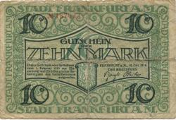 Frankfurt - Stadt - 15.10.1918 - 1.2.1919 - 10 Mark 