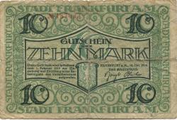 Frankfurt - Stadt - 15.10.1918 - 1.2.1919 - 10 Mark