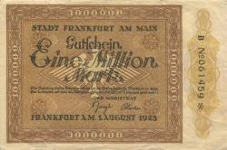 Frankfurt - Stadt - 1.8.1923 - 1 Million Mark 