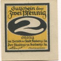Freiberg - Stadt - - 30.6.1920 - 2 Pfennig
