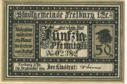 Freiburg - Stadt - September 1921 - 50 Pfennig