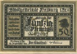 Freiburg - Stadt - September 1921 - 50 Pfennig